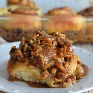 Sourdough Sticky Bun on a plate.