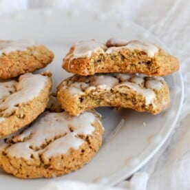 Iced Oatmeal Sourdough Cookies