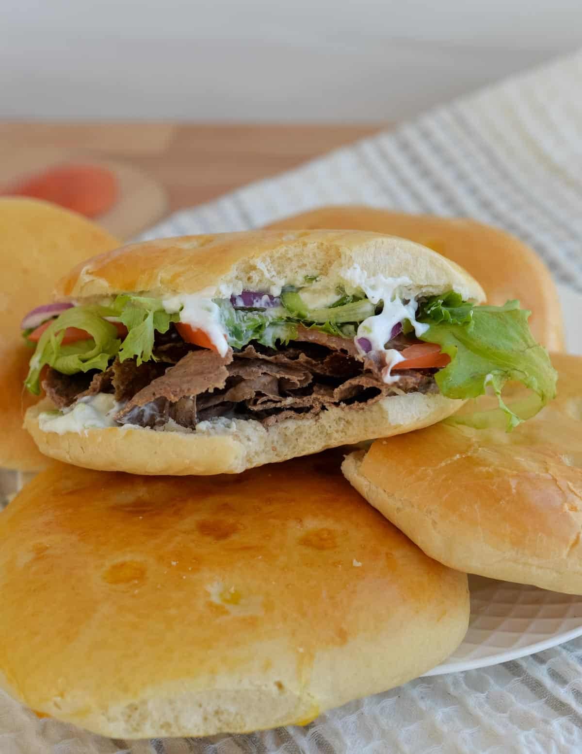 Sourdough discard pide bread stuffed with fillings.