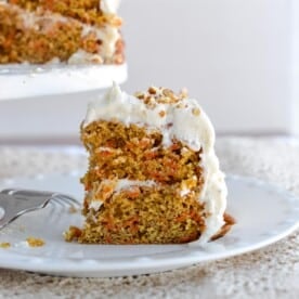 Sourdough Carrot Cake on a plate.